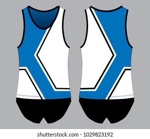 Sport Tank Tops With Polygon Graphic Line Printed Design Vector.Front and Back View.