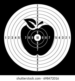 Sport Target Blank Vector. Classic Paper Shooting Round Aim, Target Illustration