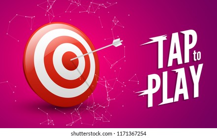 Sport target win concept. Business success symbol. Play dart game illustration design.