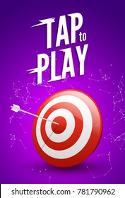 Sport target win concept. Business success symbol. Play dart game illustration design.