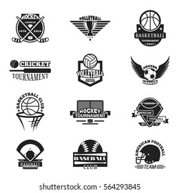 Sport team badge vector set.