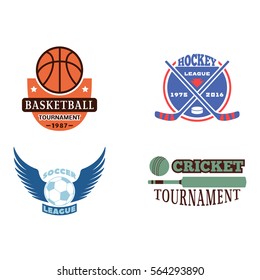 Sport team badge vector set.