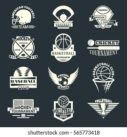 Sport team badge vector set.