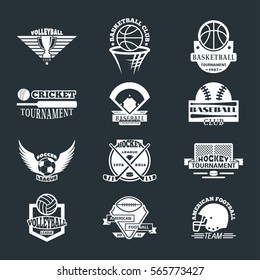 Sport team badge vector set.