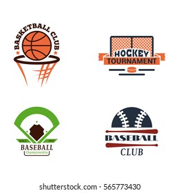 Sport team badge vector set.