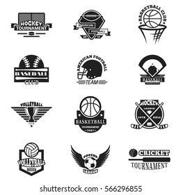 Sport team badge vector set.