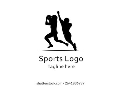 Sport team handball competition logo design vector illustration