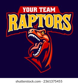 Sport Team Logo Raptor Mascot