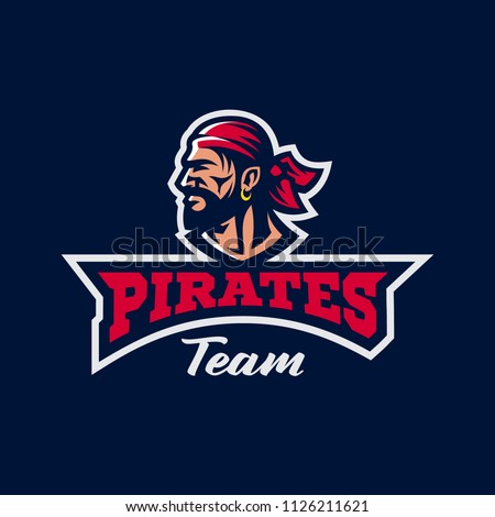 sport team logo template image bearded stock vector royalty free