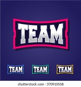 Sport team power full typography, t-shirt graphics, vectors