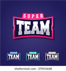 Sport team power full typography, t-shirt graphics, vectors