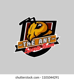 Sport Team Shield Ant Logo Template