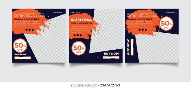 Sport and tech flyer square