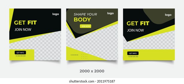 
Sport and tech social media post template