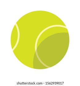 sport tennis ball flat style icon vector illustration design