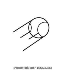 sport tennis ball line style icon vector illustration design