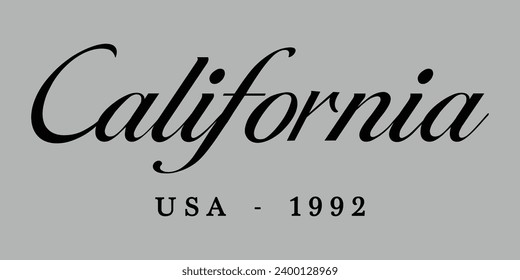 sport text city vector varsity california usa design