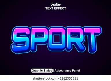 Sport-Text-Effekt mit grafischem Stil und editierbar.