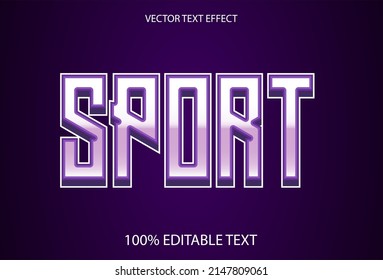 efecto de texto deportivo con color púrpura y editable para el logotipo.