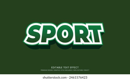 diseño editable de la Plantilla del efecto del texto del deporte para el logotipo y la marca del negocio