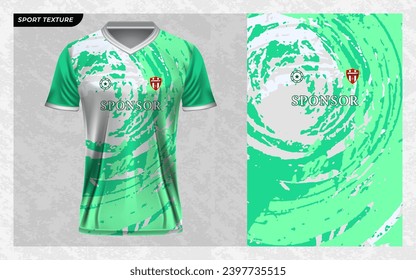 patrón de textura deportiva estilo grunge juego de fútbol sublimación con ilustración vectorial de mockup 3D