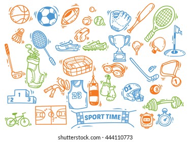 sport themed doodle