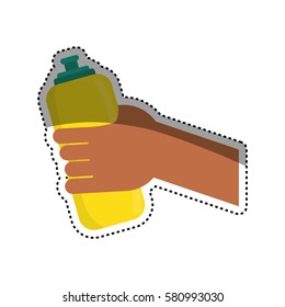 Sport thermo bottle icon vector illustration graphic design