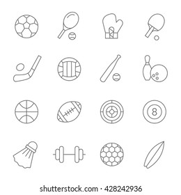 Sport Thin Line Icons