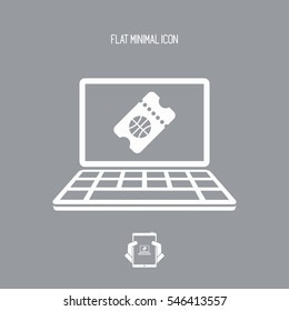 Sport ticket booking - Vector icon for computer website or application