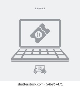Sport ticket booking - Vector icon for computer website or application