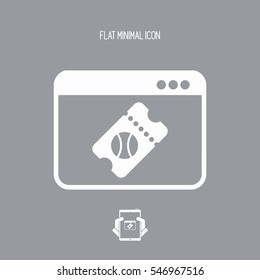 Sport ticket booking - Vector icon for computer website or application