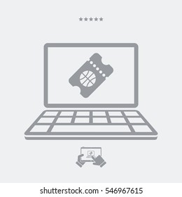 Sport ticket booking - Vector icon for computer website or application