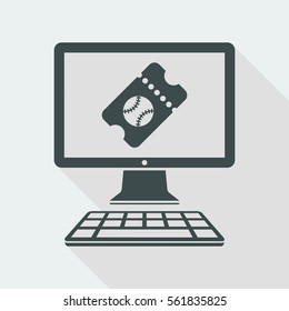 Sport ticket booking - Vector icon for computer website or application