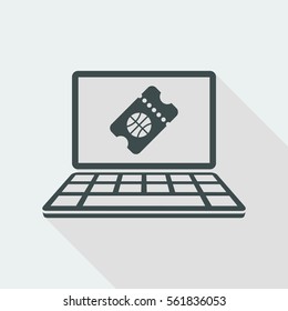 Sport ticket booking - Vector icon for computer website or application