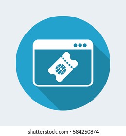 Sport ticket booking - Vector icon for computer website or application