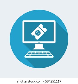 Sport ticket booking - Vector icon for computer website or application