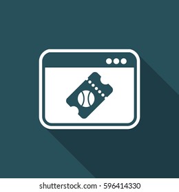 Sport ticket booking - Vector icon for computer website or application