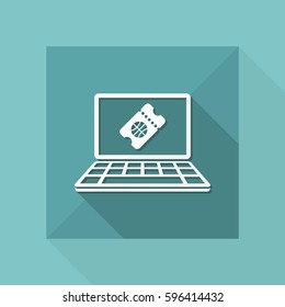 Sport ticket booking - Vector icon for computer website or application
