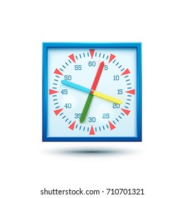 Sport timer concept. Swimming chronograph. Watch icon isolated vector illustration.