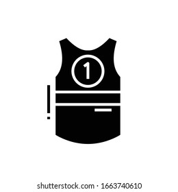 Sport top black icon, concept illustration, vector flat symbol, glyph sign.