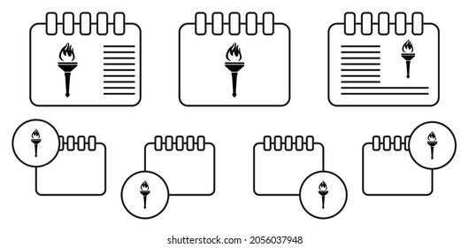 sport Torch icon. Sports Accessory icon. Sport element icon. Premium quality graphic design. Signs, outline symbols collection icon for websites, web design, mobile app on white background