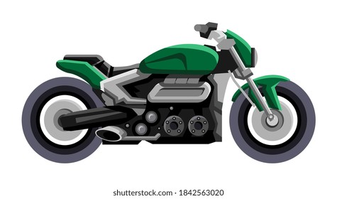 Sport tourer dragster motorbike isolated on white background - Shutterstock ID 1842563020