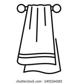 Sport towel icon. Outline sport towel vector icon for web design isolated on white background