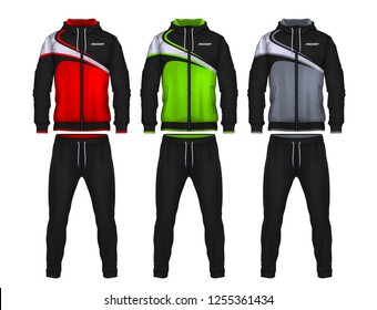 Sport Track Suit Design Templatejacket Trousers Stock Vector (Royalty ...