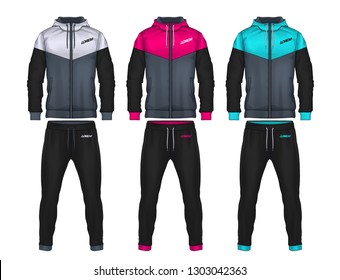 Sport Track Suit Design Template,jacket And Trousers Vector Illustration,