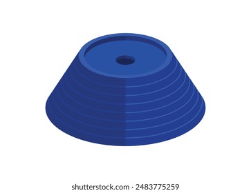 Sport training cone. Simple flat illustration.
