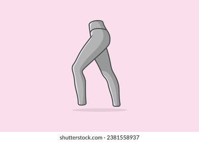 Ilustración vectorial de la pierna de entrenamiento deportivo o trouser. Concepto de icono de objetos deportivos y de moda. Los niños diseño de vector de plancha de pantalones cómodo con sombra.