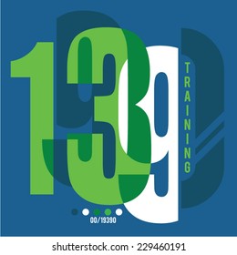 sport training typography, t- shirt graphics, vectors