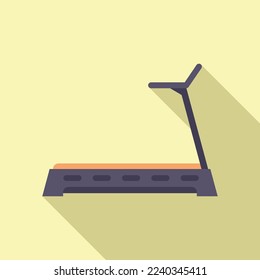 Sport treadmill icon flat vector. Healthy lifestyle. Active life