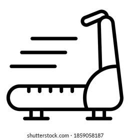 Sport treadmill icon. Outline sport treadmill vector icon for web design isolated on white background